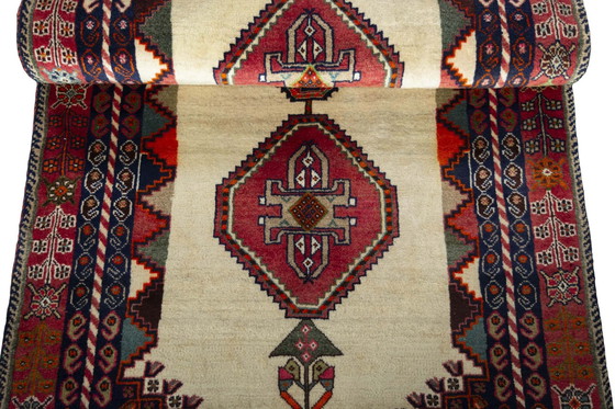 Image 1 of Hand-knotted Gabbeh nomadic rug - 195 X 89 Cm