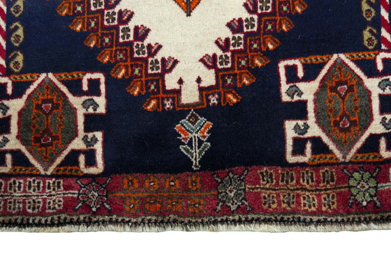 Image 1 of Hand-knotted Gabbeh nomadic rug - 195 X 89 Cm