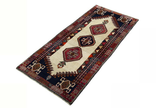 Hand-knotted Gabbeh nomadic rug - 195 X 89 Cm