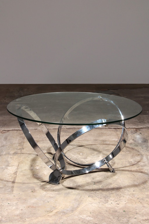 Table basse en verre de style Mid Century par Knut Hesterberg