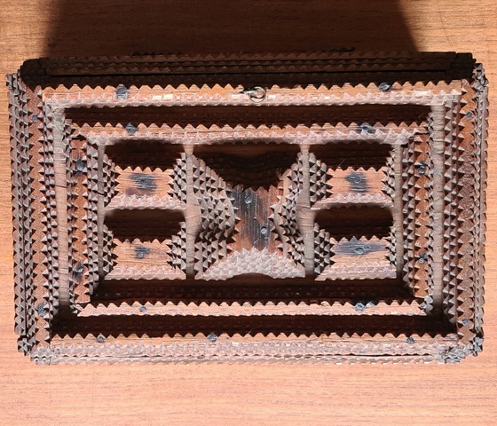 Image 1 of Tramp-Art Wooden Box