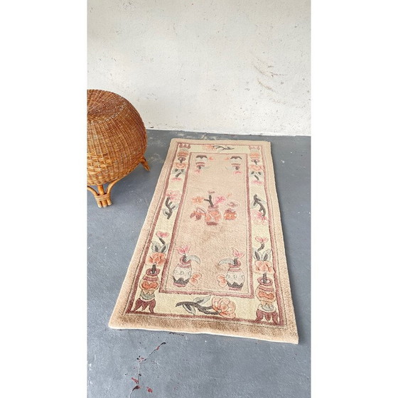 Image 1 of Vintage wool and cotton rug, China 1980