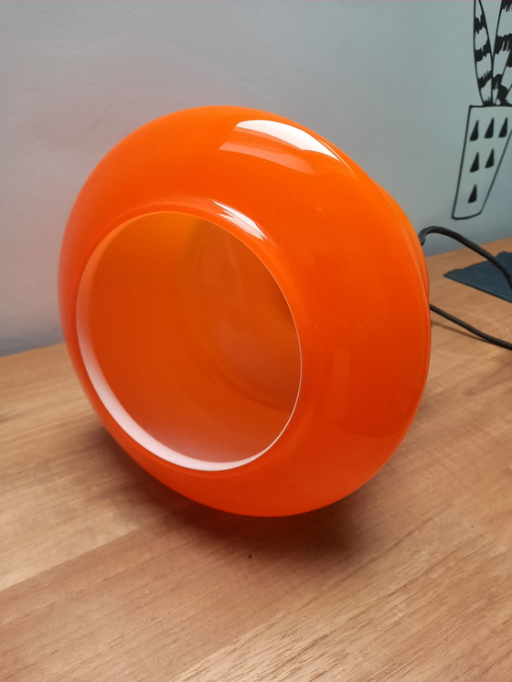 Image 1 of Lampe suspendue en verre vintage