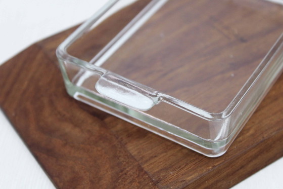 Image 1 of Artiform 1970 Scandinavian Teak And Glass Tray