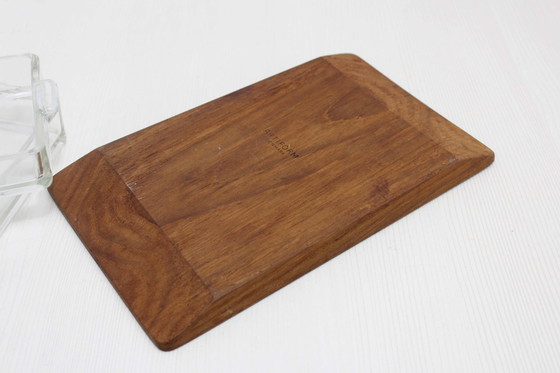 Image 1 of Artiform 1970 Scandinavian Teak And Glass Tray