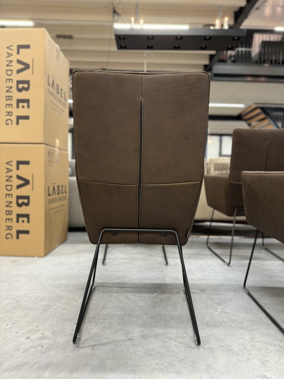 Image 1 of 4 Label van den Berg Donna dining chairs Brown/orange leather