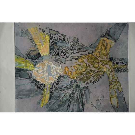 Image 1 of Stampa su carta Arches vintage della serie Atelier 17 di Lawrence Heyman Fertilization III, 1960