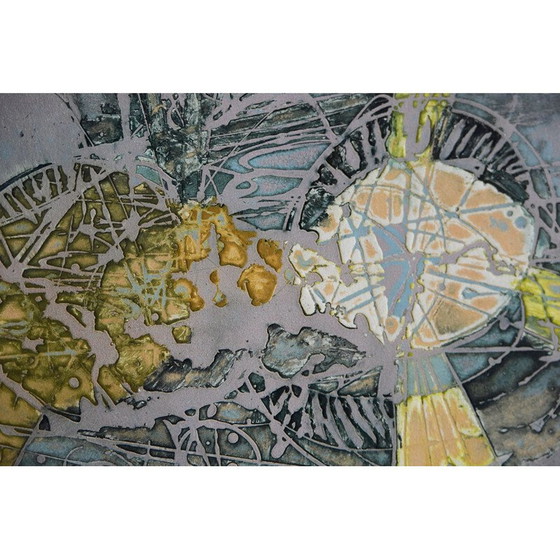 Image 1 of Stampa su carta Arches vintage della serie Atelier 17 di Lawrence Heyman Fertilization III, 1960