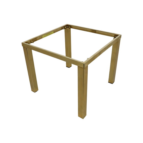 Image 1 of Belgo Chrom Dewulf Side Table Plant table 23 Carat Gold Smoke Glass Design