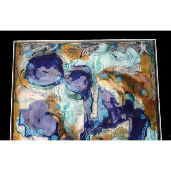 Image 1 of Vintage enamelled copper wall hanging by Bodil Eje, Denmark 1960