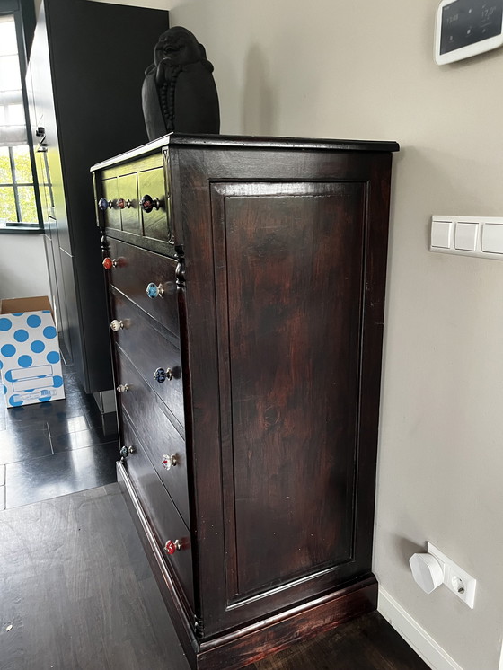 Image 1 of Pharmacy Cabinet Mahogany