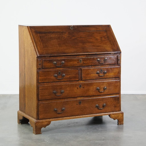 Large English Oak Secretaire/ Chest of Drawers