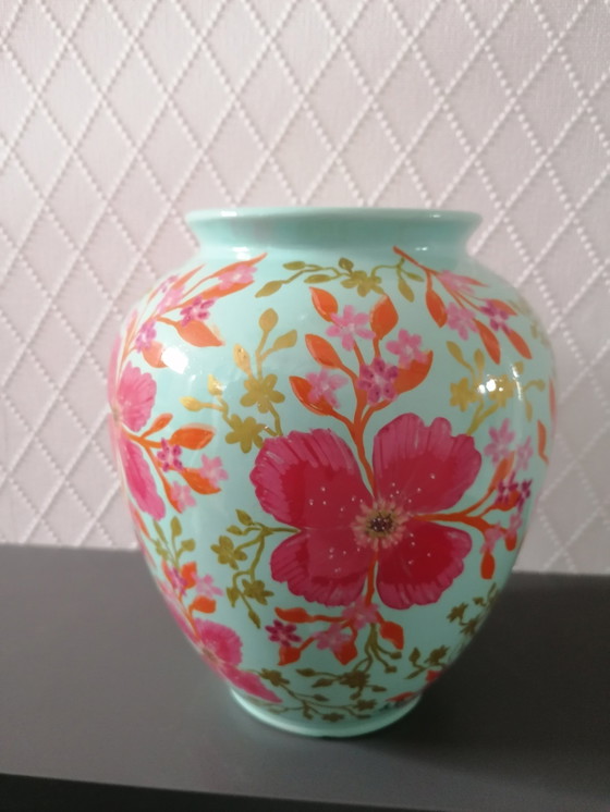 Image 1 of Hand-painted Vase 'Flowers'