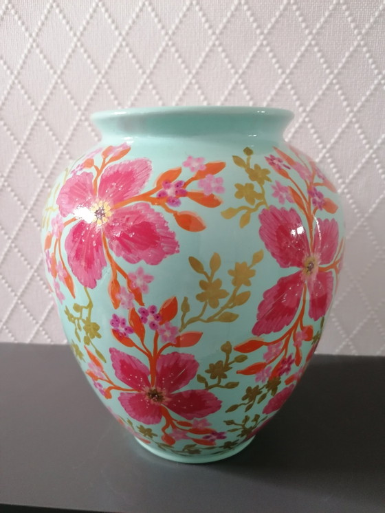 Image 1 of Hand-painted Vase 'Flowers'