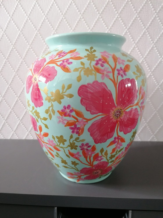 Image 1 of Hand-painted Vase 'Flowers'