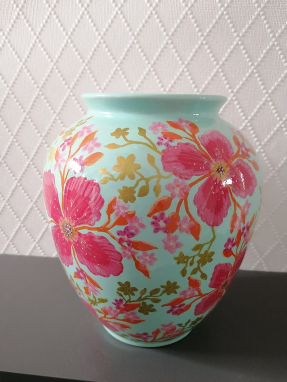 Image 1 of Hand-painted Vase 'Flowers'