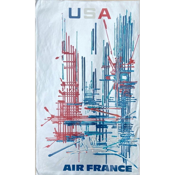Image 1 of Vintage posters "Air France" by Georges Mathieu, 1960