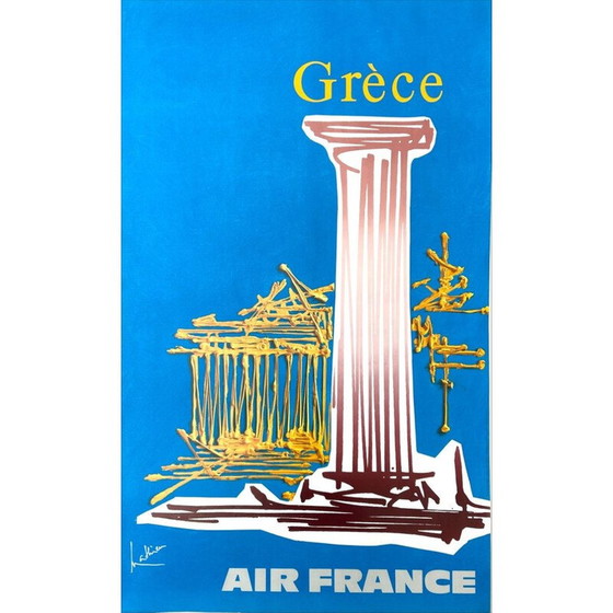 Image 1 of Vintage posters "Air France" by Georges Mathieu, 1960