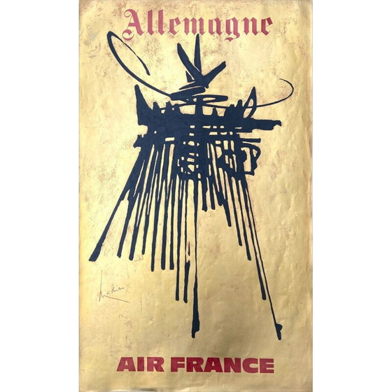 Image 1 of Vintage posters "Air France" by Georges Mathieu, 1960