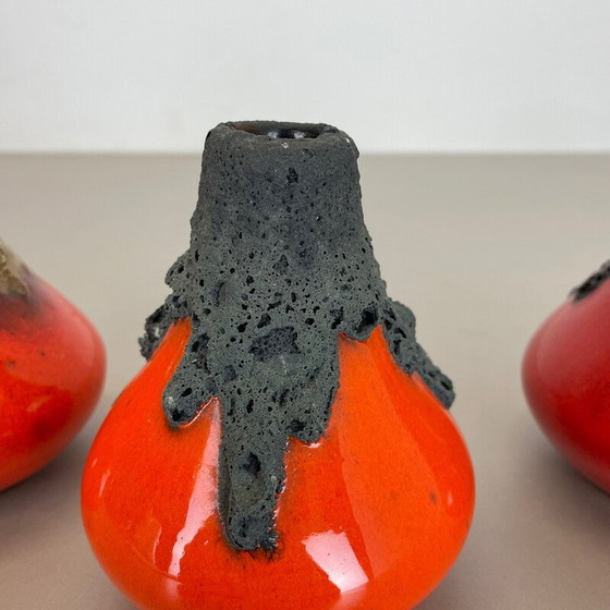Image 1 of Set of 3 vintage ceramic vases by Roth Ceramics, Germany 1970s