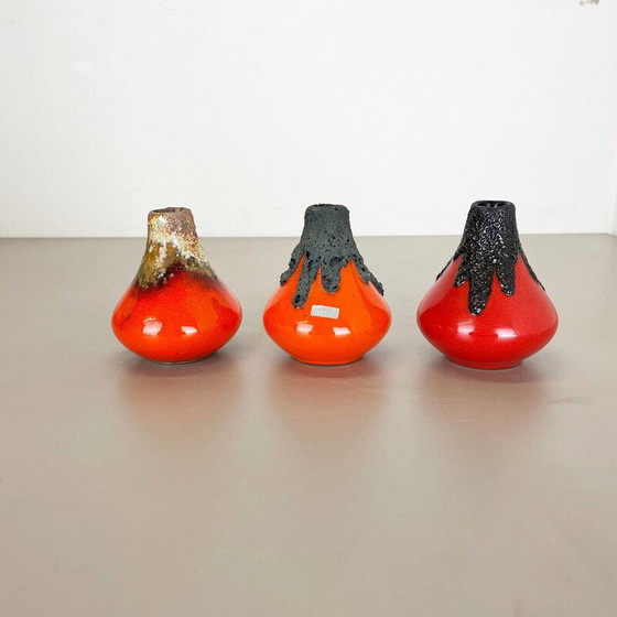 Image 1 of Set of 3 vintage ceramic vases by Roth Ceramics, Germany 1970s
