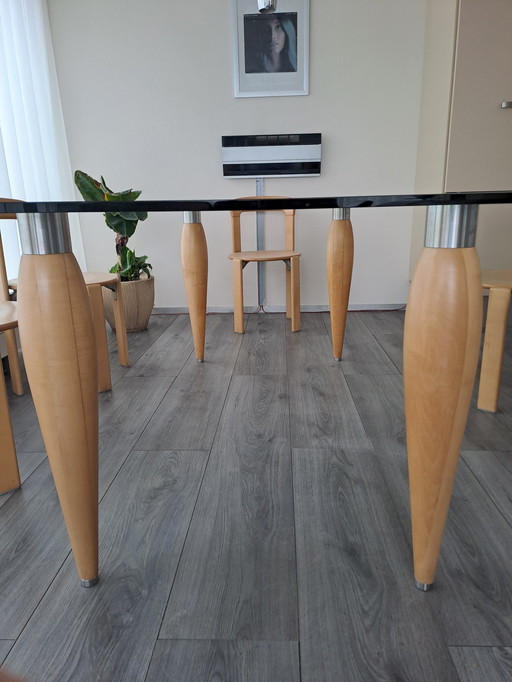 Glass Design Dining Table, Model Opus