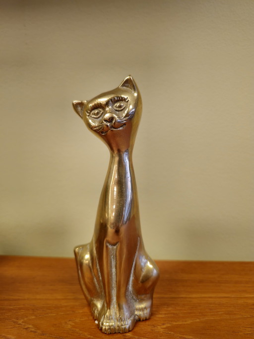 Family Cat Pussy Cats Cats Brass Statue