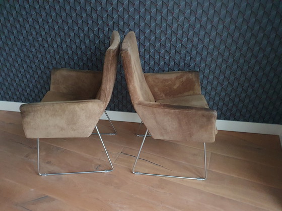 Image 1 of 2 Label Suede Chairs Gerard V.D. Berg