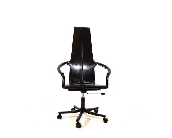 Image 1 of Cofemo Italy leather office chair 80s