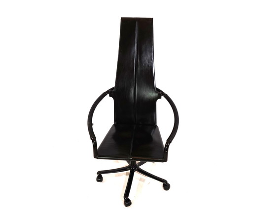 Image 1 of Cofemo Italy leather office chair 80s