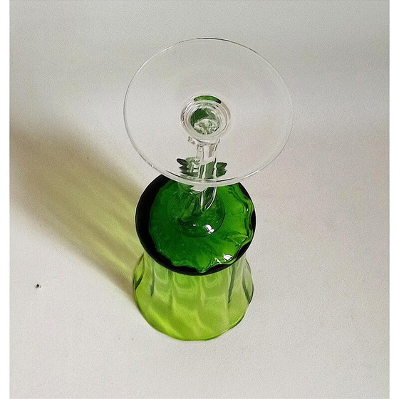 Image 1 of Vintage Empoli emerald green chalice, 1970