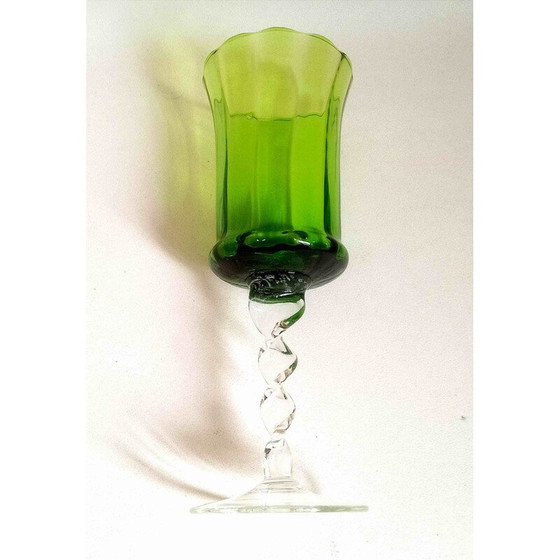 Image 1 of Vintage Empoli emerald green chalice, 1970