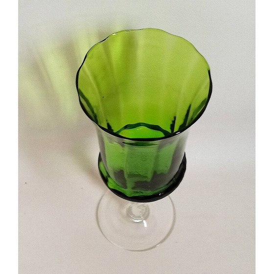 Image 1 of Vintage Empoli emerald green chalice, 1970