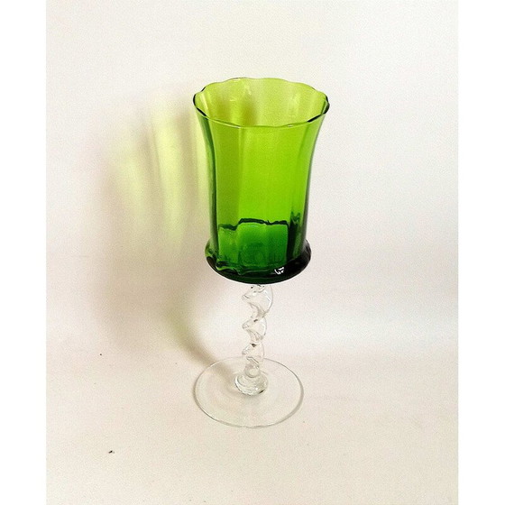 Image 1 of Vintage Empoli emerald green chalice, 1970