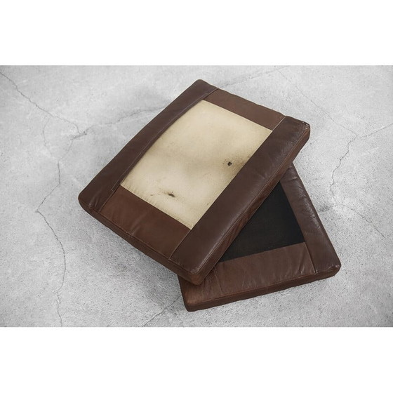 Image 1 of Vintage Scandinavian 2-seater brown leather sofa 3330 by Arne Vodder for Fritz Hansen, 1960s