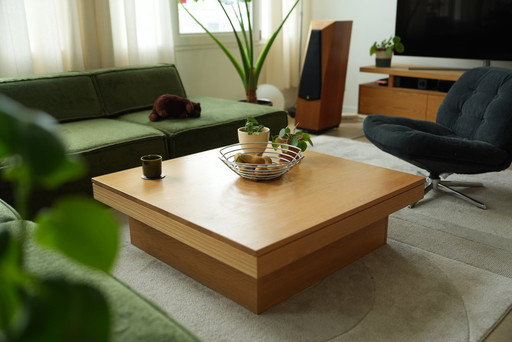 Japandi Mid - Century Coffee Table Oak.