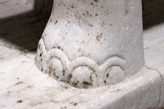 Image 1 of Handcrafted 2 Large Marble Elephant Statues