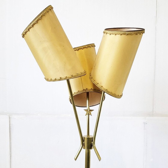 Image 1 of Vintage Arlus brass floor lamp, 1950s