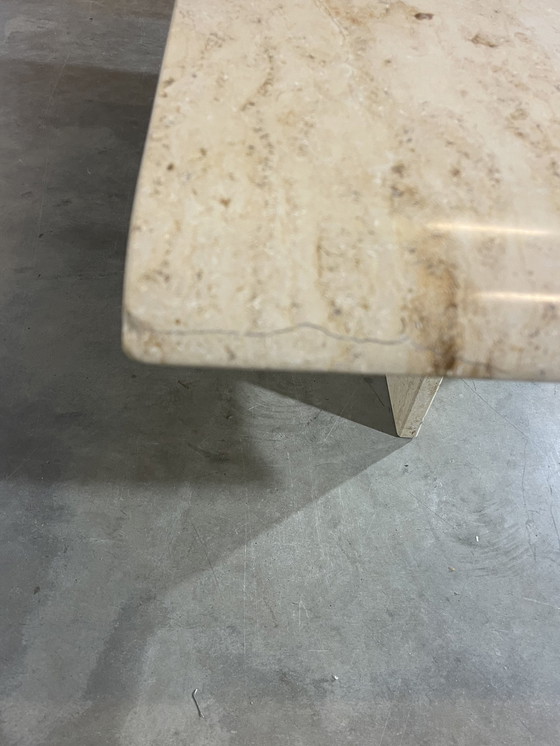 Image 1 of Travertine Salon Table