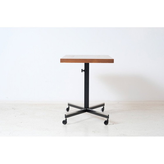 Image 1 of Tavolino laterale regolabile in teak vintage, 1960