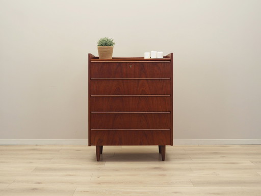 Teak Chest Of Drawers, Danish Design, 1970S, Production: Denmark