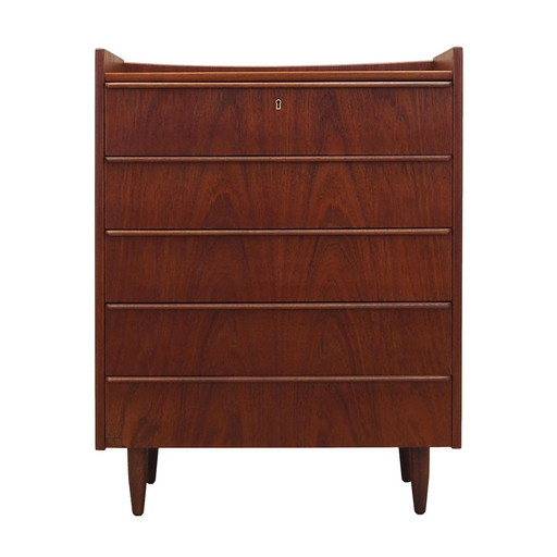 Teak Chest Of Drawers, Danish Design, 1970S, Production: Denmark