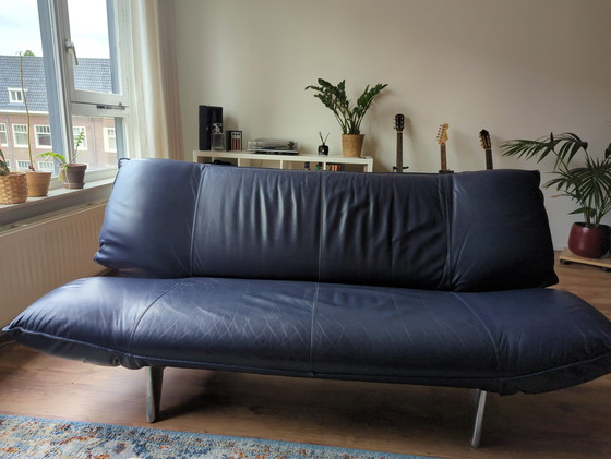 Image 1 of Leolux Tango blue 2 seater sofa