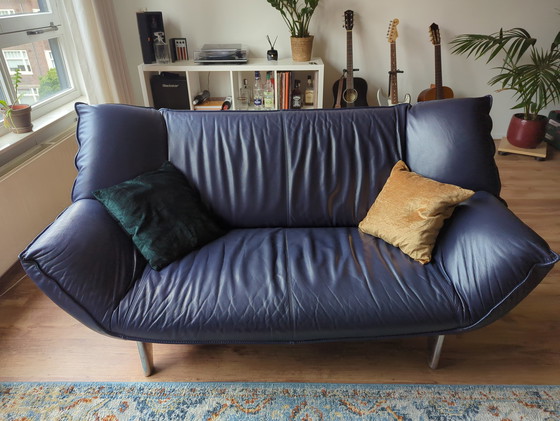 Image 1 of Leolux Tango blue 2 seater sofa