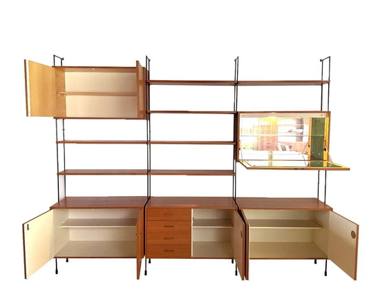 Image 1 of Vintage Omnia Wall System By Ernst Dieter Hilker With Beverage Cabinet