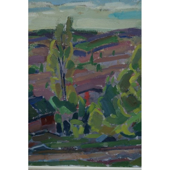 Image 1 of Dipinto a olio moderno d'epoca su tela di Henry Mayne, Svezia 1960