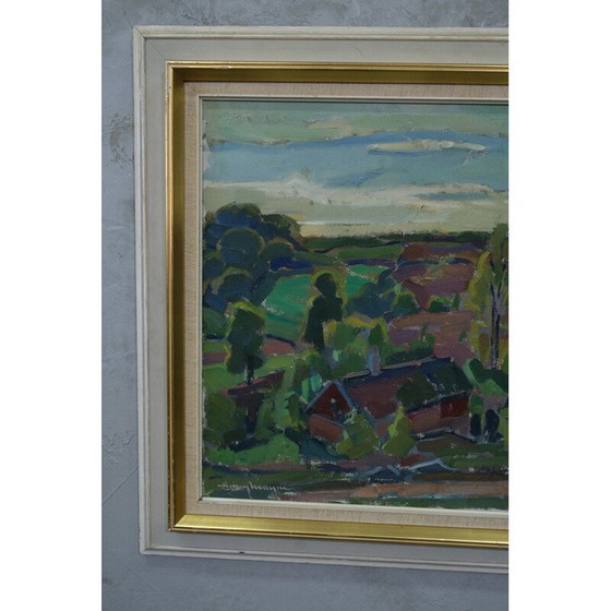 Image 1 of Dipinto a olio moderno d'epoca su tela di Henry Mayne, Svezia 1960