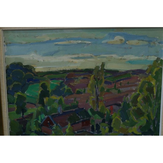 Image 1 of Dipinto a olio moderno d'epoca su tela di Henry Mayne, Svezia 1960