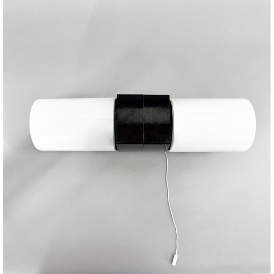 Image 1 of Vintage bakelite and opaline glass wall lamp, Czechoslovakia 1970