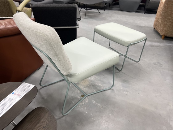 Image 1 of New Bert plantagie Kiko armchair with footstool mint